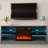 Howington Modern TV Stand for TVs up to 65" with Electric Fireplace Included-369683523