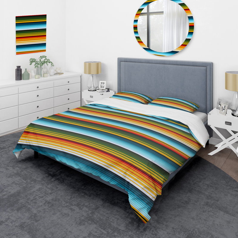 Ensemble de housse de couette en microfibre jaune / bleu 3 pièces