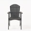 Ensemble de 2 chaises de salle à manger d'extérieur résistantes aux intempéries en bois d'acacia Adirondack-130143839