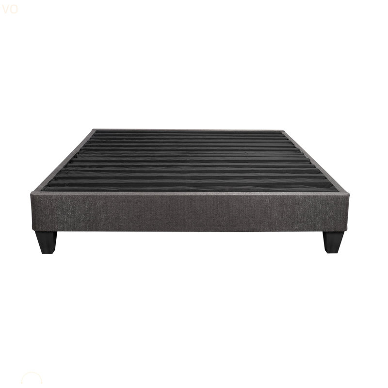 Contemporain 14 po Base de matelas plateforme, base de lit rembourrée, Grand lit