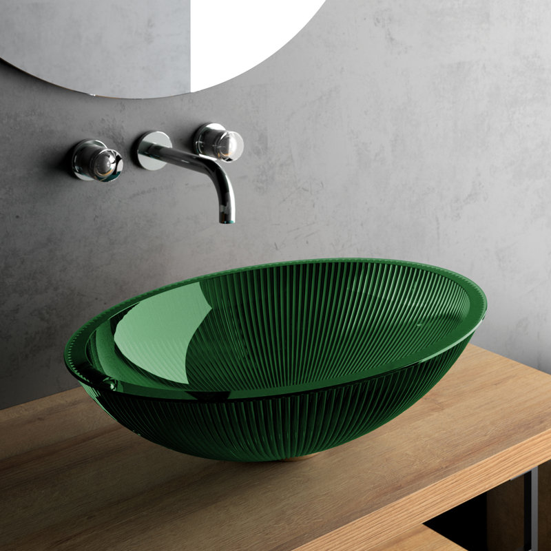 Lina 20'' L Bathroom Sink, Green