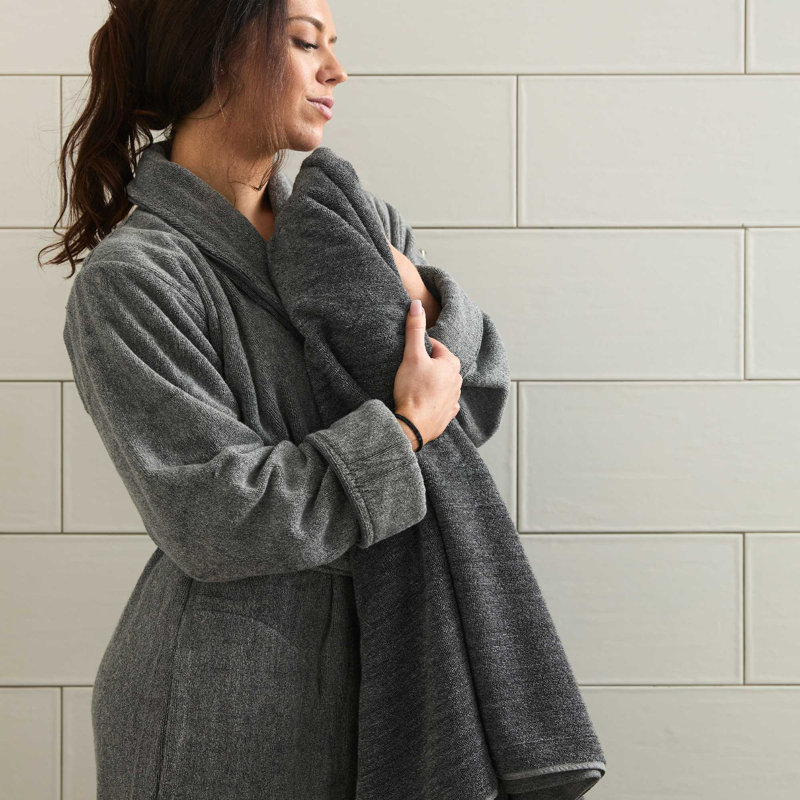 BedVoyage Viscose from Bamboo Melange Bath Sheet, Charcoal