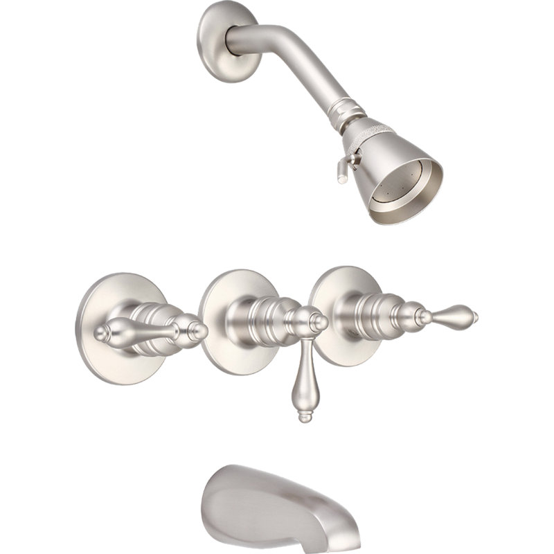 Castille All-In-One Kit with Rough in-Valve, Brushed Nickel