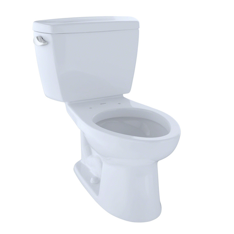 Eco Drake® Two-Piece Elongated 1.28 GPF Toilet With Toilet Seat, Wax Ring and Toilet Mounting Bolts