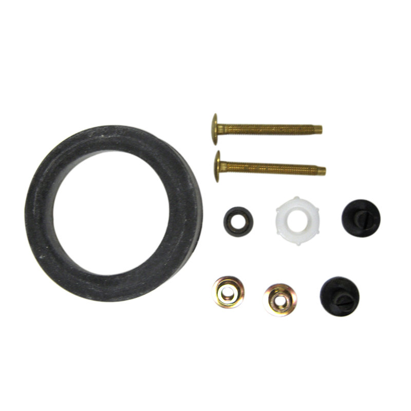 Durable Round Black and Brass Toilet Coupling Kit