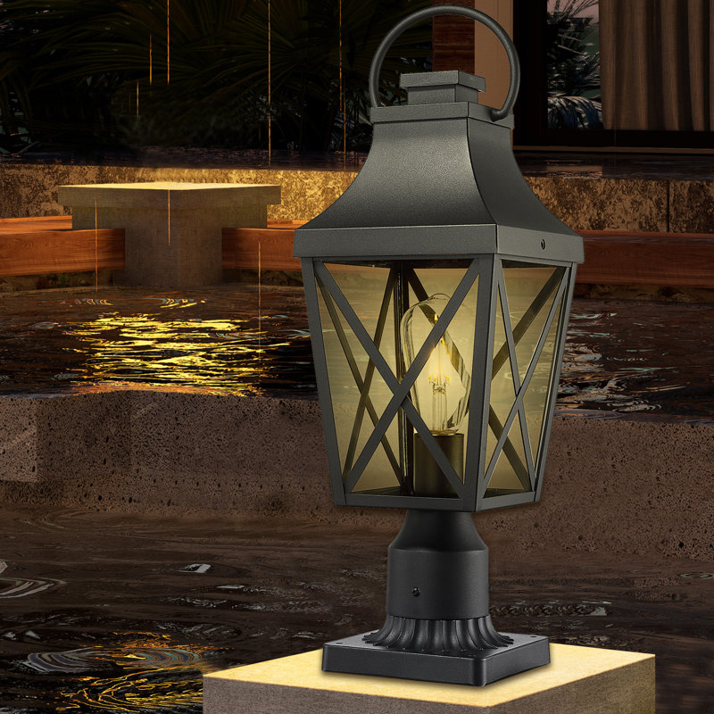 Lampadaire extérieur imperméable avec verre transparent