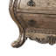 Table de chevet 3 tiroirs Traditional en chêne brun avec glissières latérales en métal et poignées antiques