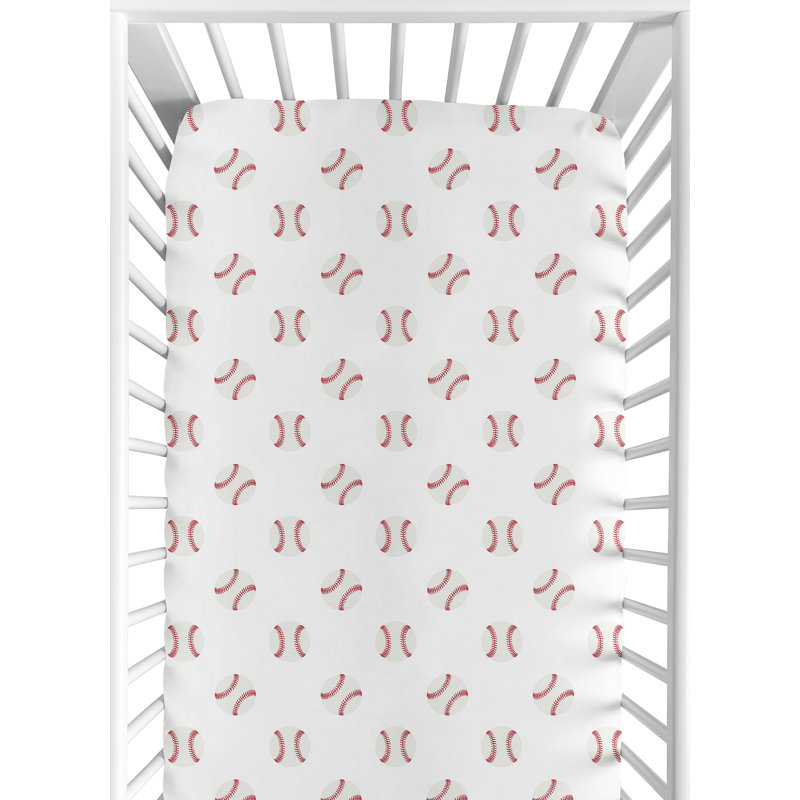 Drap-housse pour lit de bébé Baseball Patch