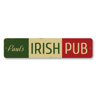 Irish Pub Good Times Aluminum Sign