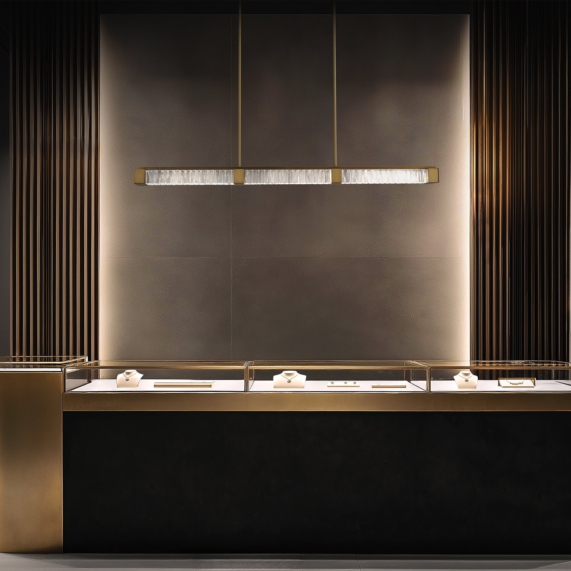 Led Guiled Schonbek Beyond Guild 1 Light Crystal LED Linear Pendant | Wayfair