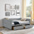 Tyvessa  Modern Bouclé Fabric  Upholstered Daybed with Trundle & Storage Drawers Tufted Design for Bedroom, Living Room & Guest Space-129598185