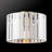 1-Light Matte Brass Flush Mount Ceiling Light with Clear and White Striped Plastic Shade