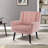 Modern Soft Material Ergonomics Accent Chair Living Room Chair Bedroom Chair Home Chair With Black Legs For Indoor Home,Upholstered,Soft And Durable-116789386