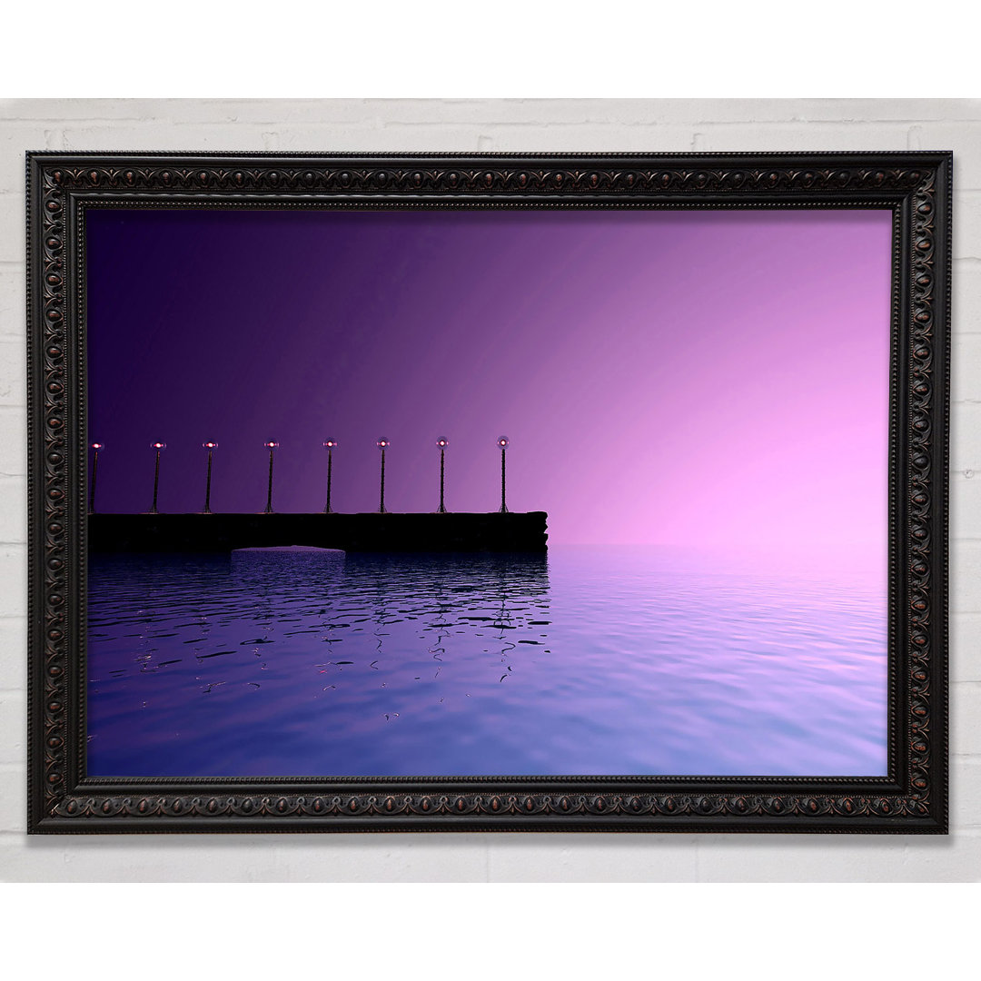 Purple Sky Pier Gerahmter Druck