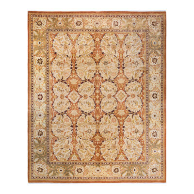 Hand Knotted Wool Traditional Hayner Brown Area Rug 8' 2"" x 10' 2 -  The Twillery Co.Â®, 32A01F8D6A574422B35A04C9F8D2217C