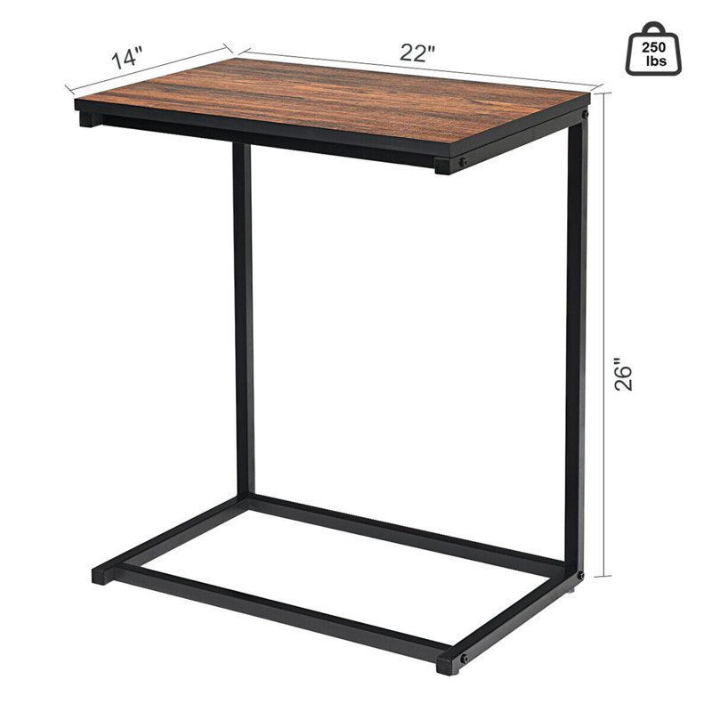 Table de bout Louella C Table, Brun