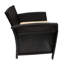Paire de chaises de patio St - Iron & Pe Enjoy - brun et brun clair - sièges rembourrés 2 pièces d'extérieur avec tissu et thème imperméables