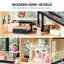 Maison de poupée Tiny Land® Sweetwood Edge et garage en bois pour maison de poupée