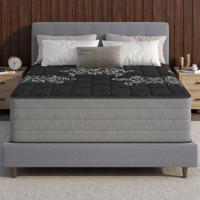 Matelas de refroidissement robuste de 14 po - Matelas moelleux ferme / moyen matelassé avec couche de gel de cuivre infusé et ressorts renforcés pour un sommeil frais et paisible | De taille simple à très grand | Fabriqué aux États-Unis