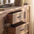 Retro Burlywood Solid Wood Sideboard