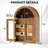31.5"h Arch Wall Mounted Bathroom Cabinet, Brown-127922676