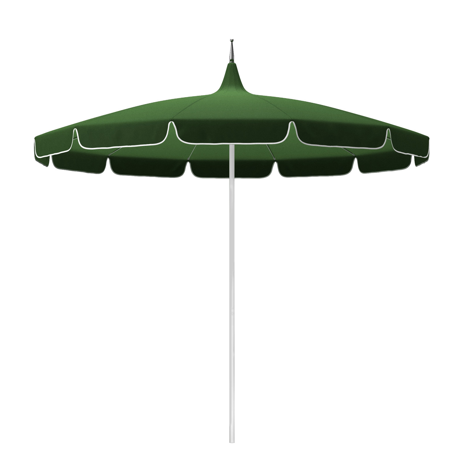 Nikolitsa 8.5' Sunbrella Pagoda Umbrella, Forrest Green Velvet