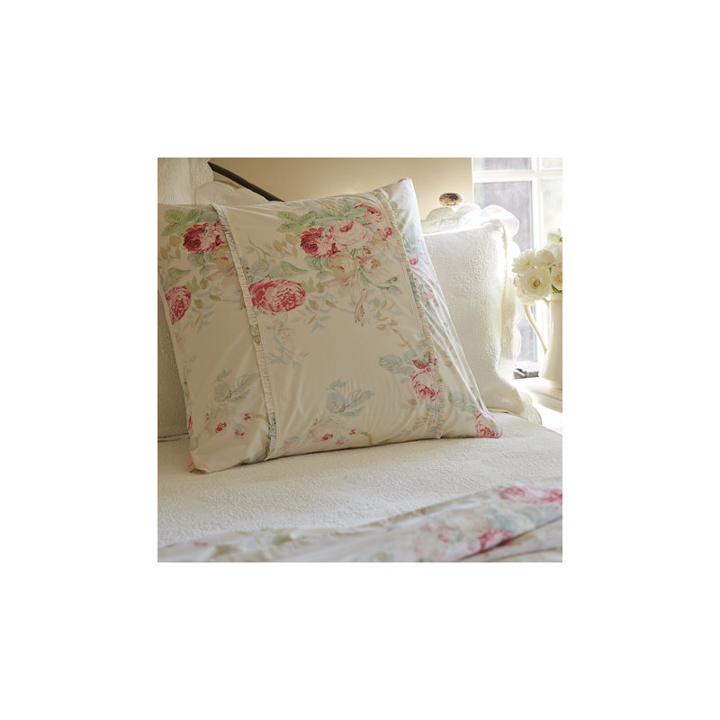 Shore Rose Cream Sham, Euro