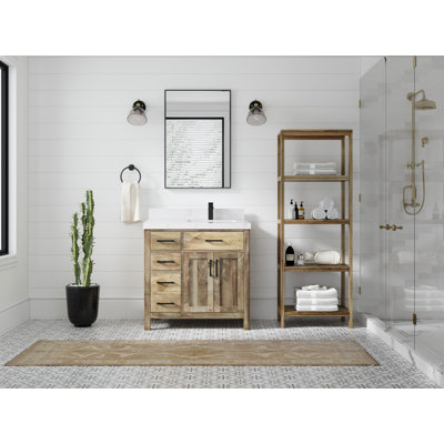 Meuble-lavabo simple 36 po avec dessus Clairann