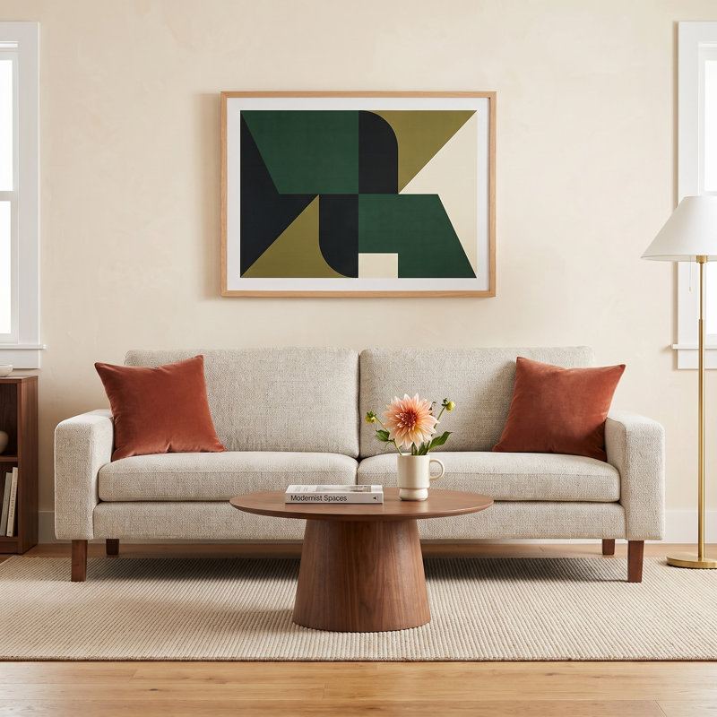 Lobos Upholstered 87.01'' Sofa, Taupe Chenille