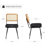 Bowens Tufted Faux Leather Upholstered Dining Side Chair with Ratten Back-1184536814