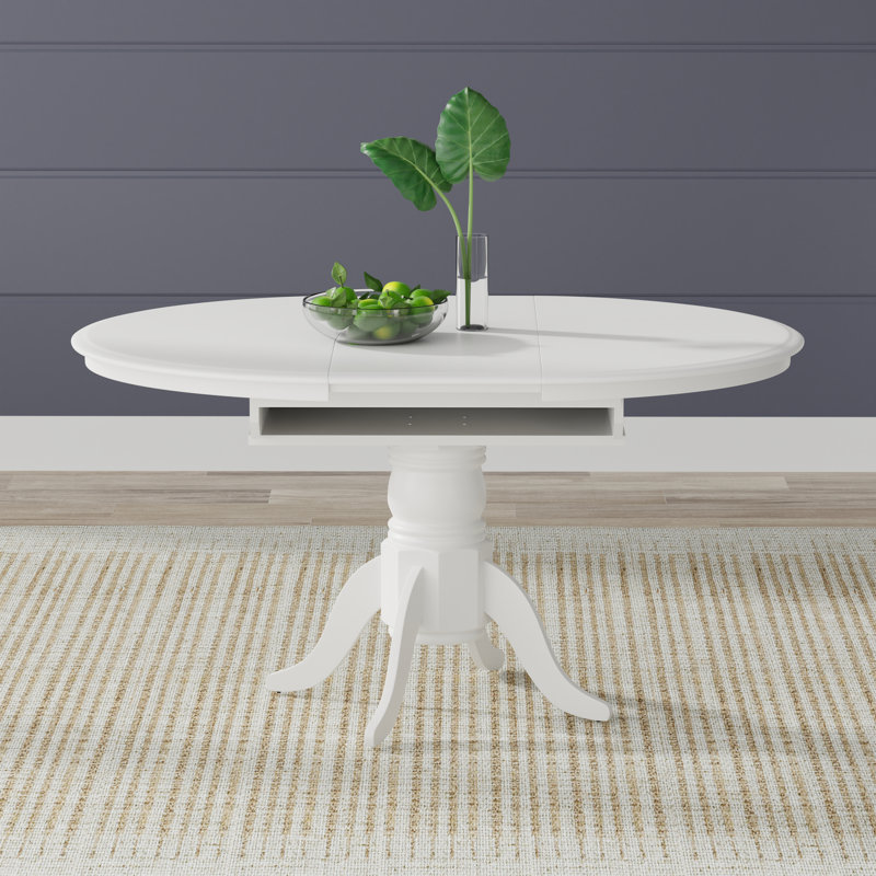 Table de salle à manger Anisia, Blanc, Blanc