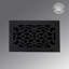 Évent à registre de plancher en aluminium à grille de plancher en aluminium 10 po x 16 po noir