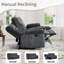 Ensemble 3 pièces inclinable manuel contemporain avec fauteuil inclinable, causeuse à 2 places et canapé à 3 places-192921373