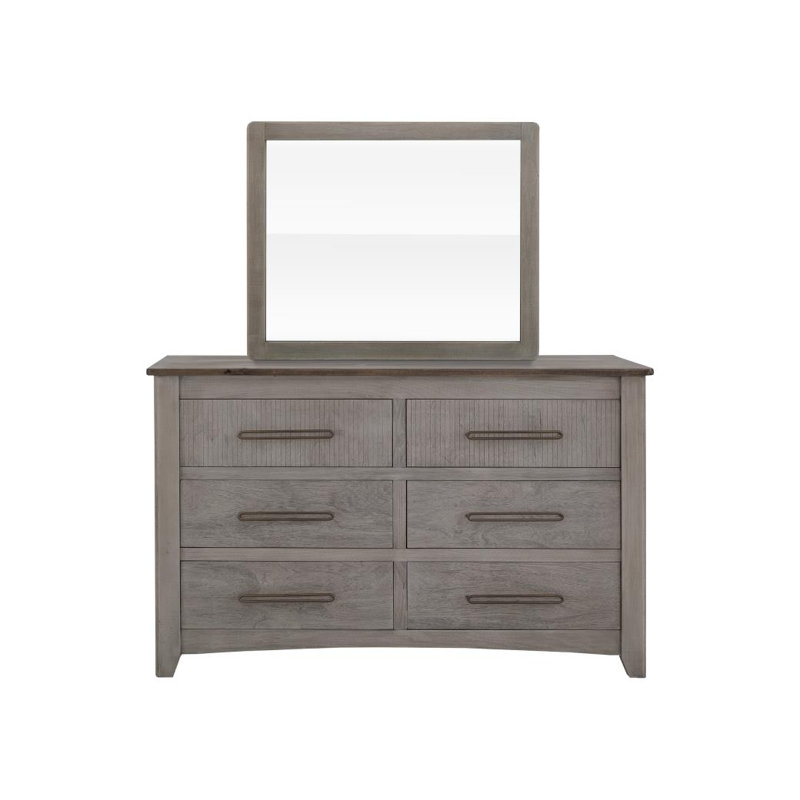 Commode Ridge à 6 tiroirs avec miroir