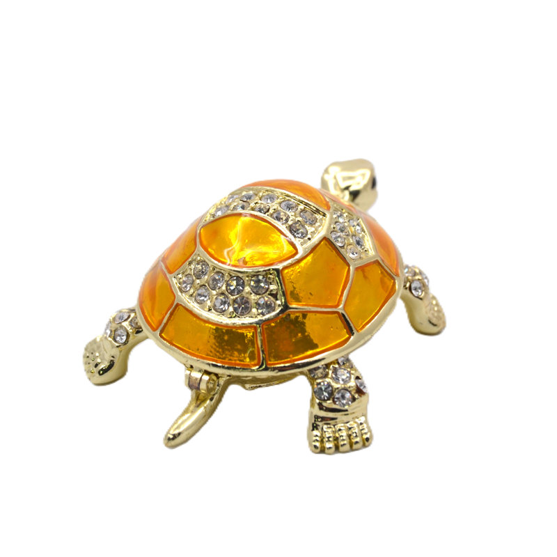 Petite boîte à bijoux bijou en émail avec cristaux autrichiens