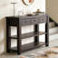 Console en bois de pin massif 48 po, table d'appoint moderne avec 3 tiroirs de rangement et 2 tablettes-921634123
