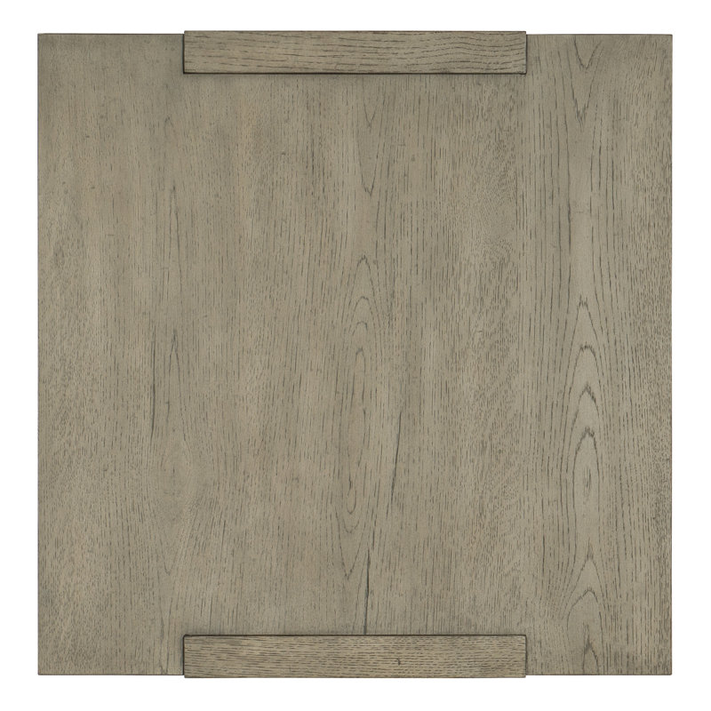 Gray Oak Veneer Rectangular End Table with Shelves