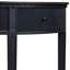 Console avec 4 pieds en pin, noir, 3 tiroirs élégants à rayures verticales et 4 pieds - noir minimaliste pour le salon-1666625991