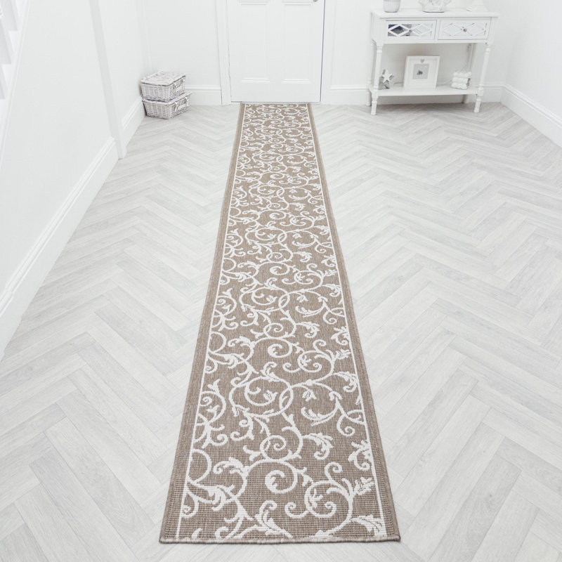 Runner Damask Flatweave Area Rug, Runner 60 x 150 cm