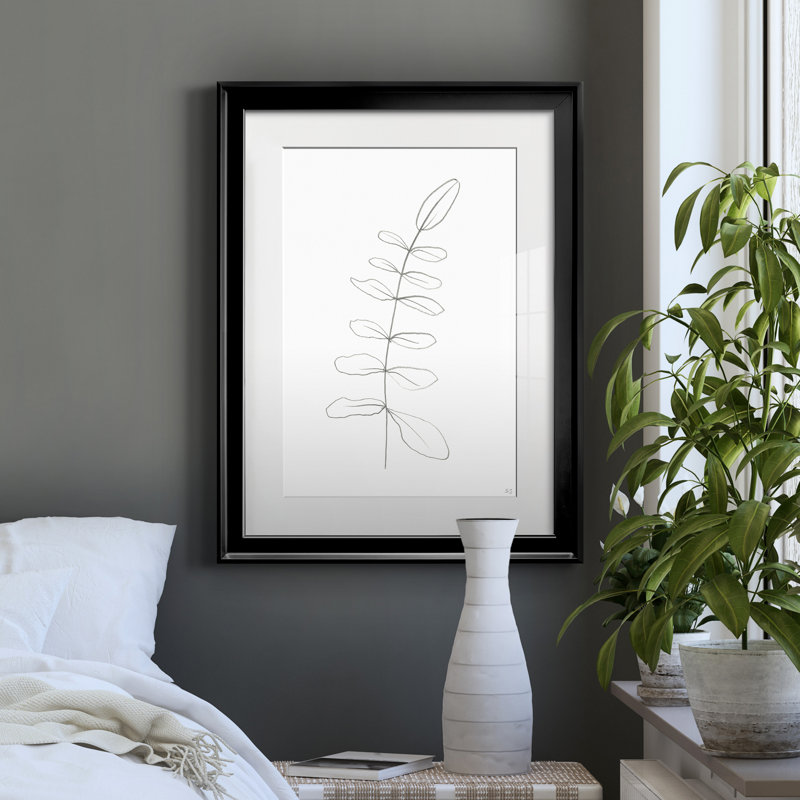 Botanical Gesture IV - Cadre photo, reproduction d'art sur papier, H 22,5 po x l 30,5 po x P 1,5 po, Papier noir