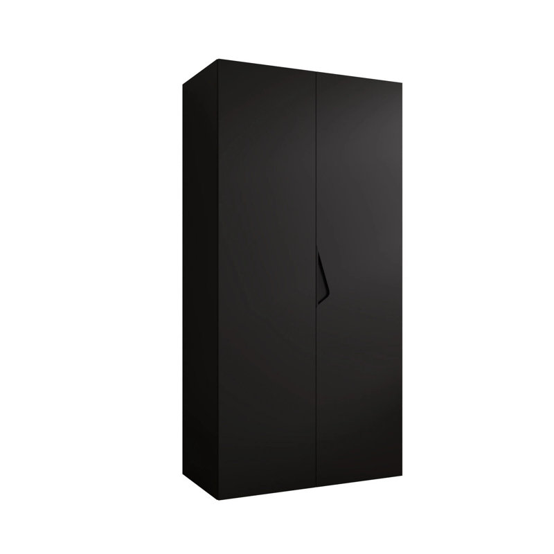 Manufactured Wood Wardrobe, Black