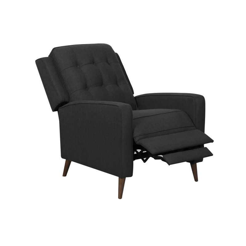 Fauteuil inclinable manuel à pression de 31 po Braelyn, Polyester gris foncé