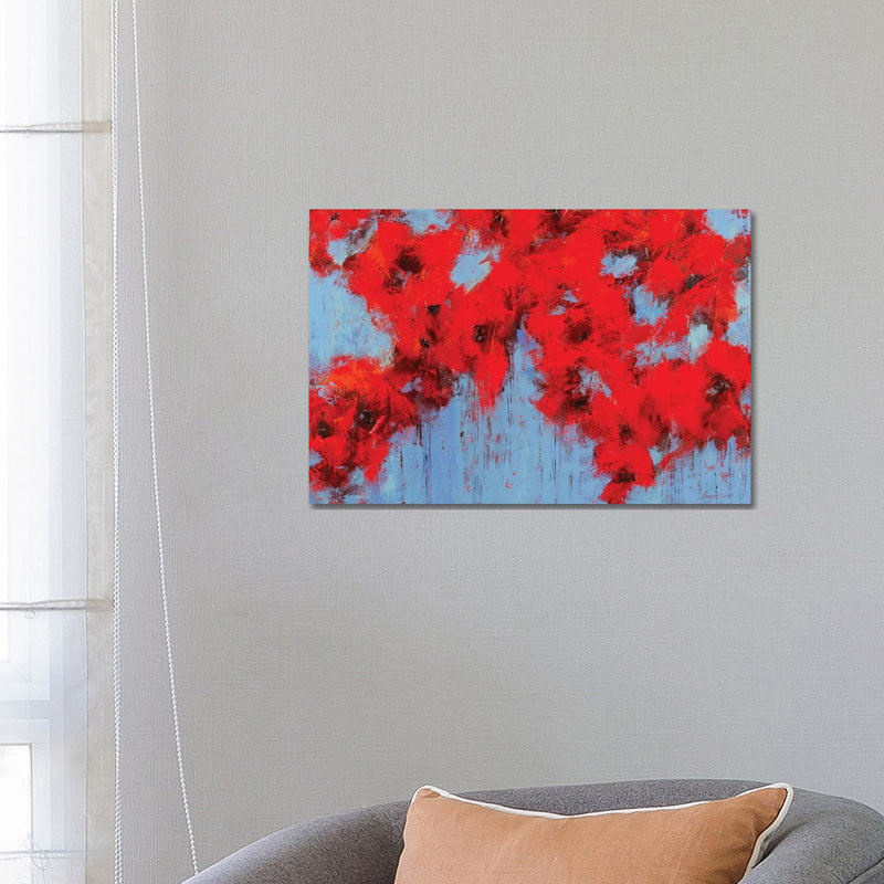 Poppy III By Olena Bogatska - Wrapped Canvas Painting by Olena Bogatska - Wrapped Canvas Painting