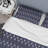 Blue Ikat Ogee - Abstract Duvet Cover Set - Microfiber Polyester-1851297494