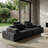 110" Cloud Modular Sectional Black Couch, Upholstered Compression Couches, Comfort Loveseat Sofa - No Assembly Required for Living Room Bedroom-1324913007