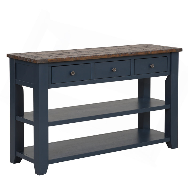 Console Cabras, Bois espresso, Marine, H 30 po x l 50 po x P 16 po
