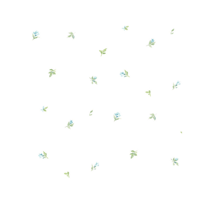 Rouleau de papier peint L 32,7 pi x l 20,5 po Julja, Bleu/Vert