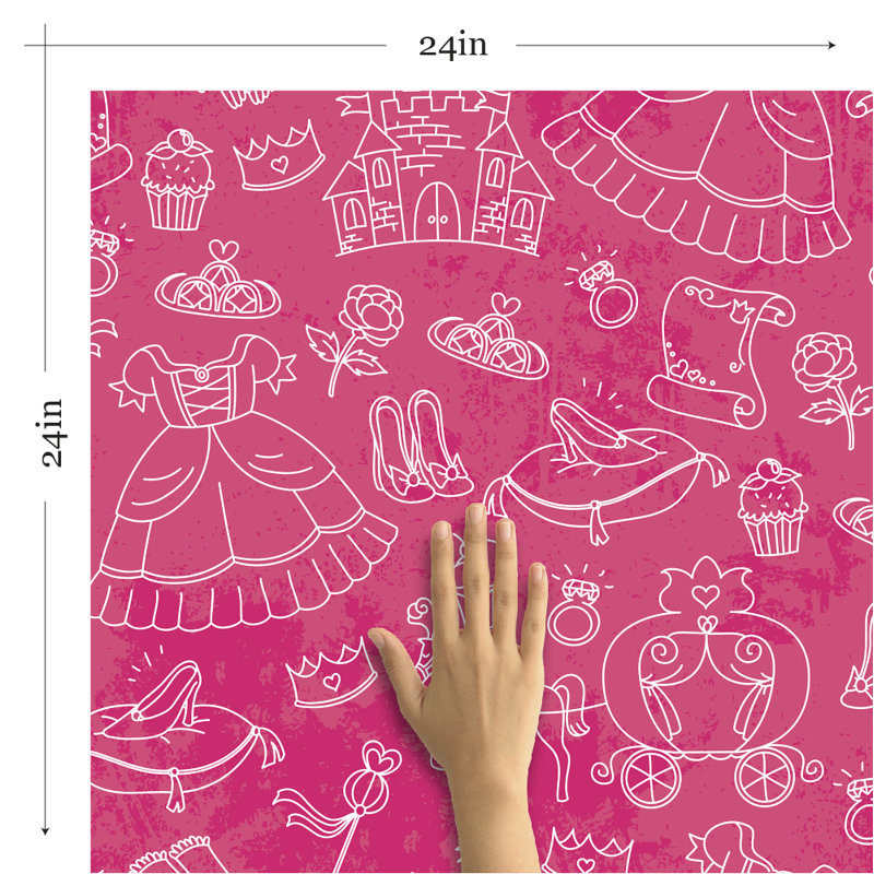 Panneau de papier peint adhésif amovible Viera Children, L 126 po x l 24 po