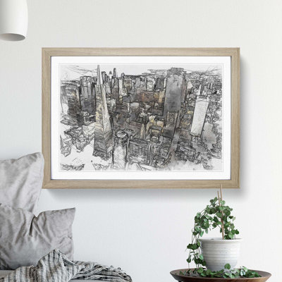 The San Francisco Skyline in Abstract - Picture Frame Graphic Art Print