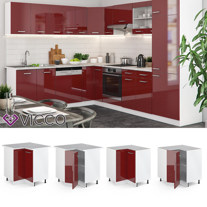 Merih Glossy Base Unit, Red